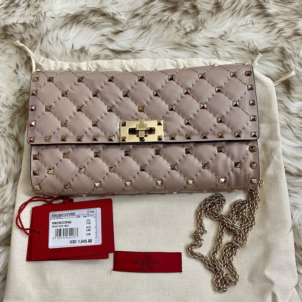 VALENTINO ROCKSTUD SPIKE NAPPA LEATHER CROSSBODY